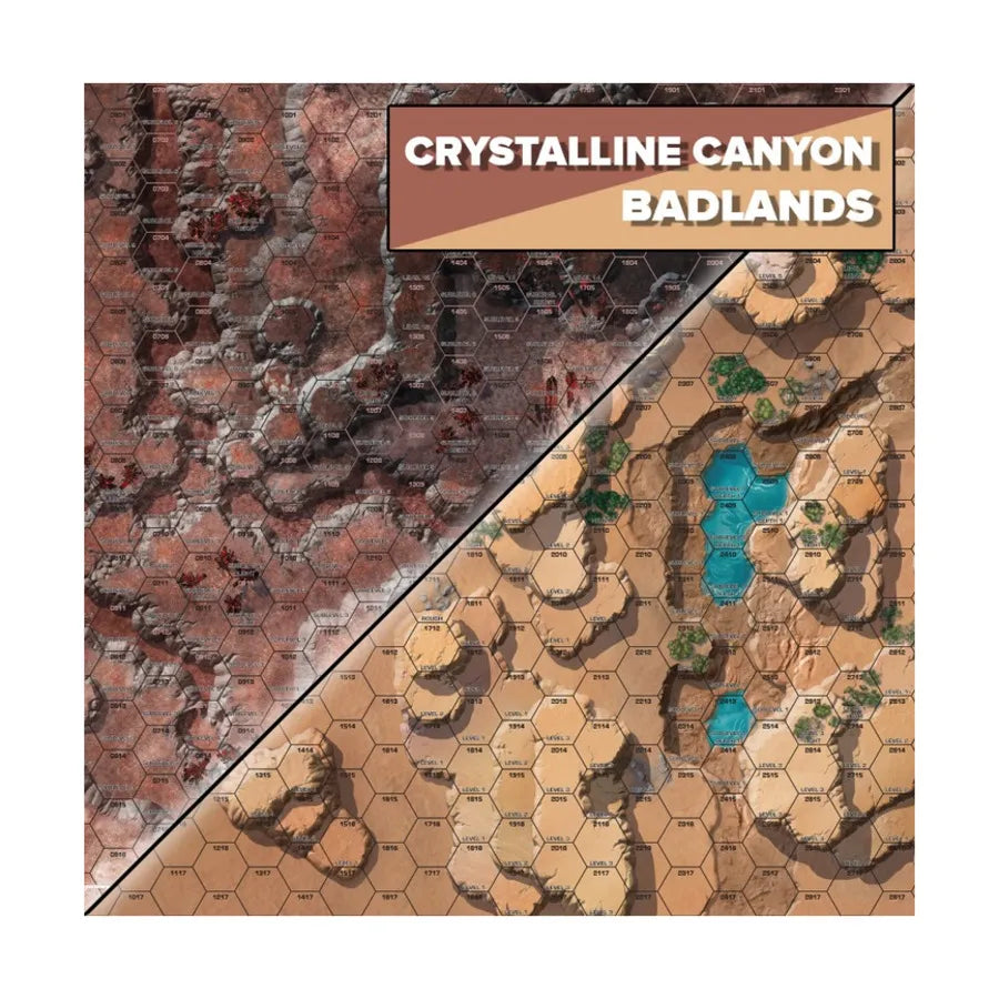 BattleTech: Battle Mat - Alien Worlds - Crystalline Canyon/ Badlands