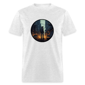 Unisex Classic T-Shirt- night city - light heather gray