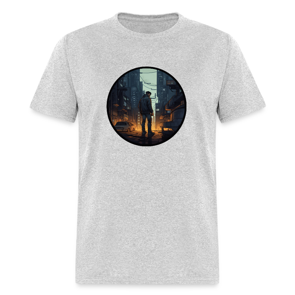 Unisex Classic T-Shirt- night city - heather gray