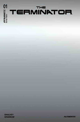 Terminator #1 Cover X Foc Silver Blank Authentix