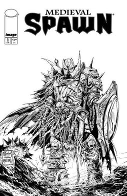 Medieval Spawn #1 (Of 4) Cover B Todd McFarlane & Francesco Mattina Black & White Variant