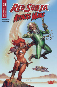 Red Sonja Attacks Mars #3 Cover A Linsner