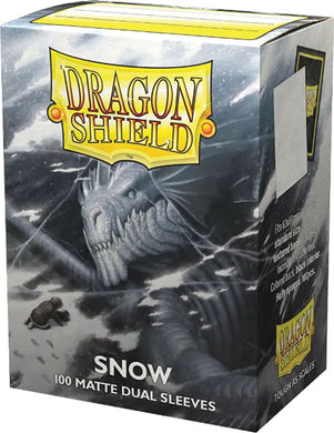 Dragon Shields: (100) Matte Dual - Snow (DISPLAY 10)