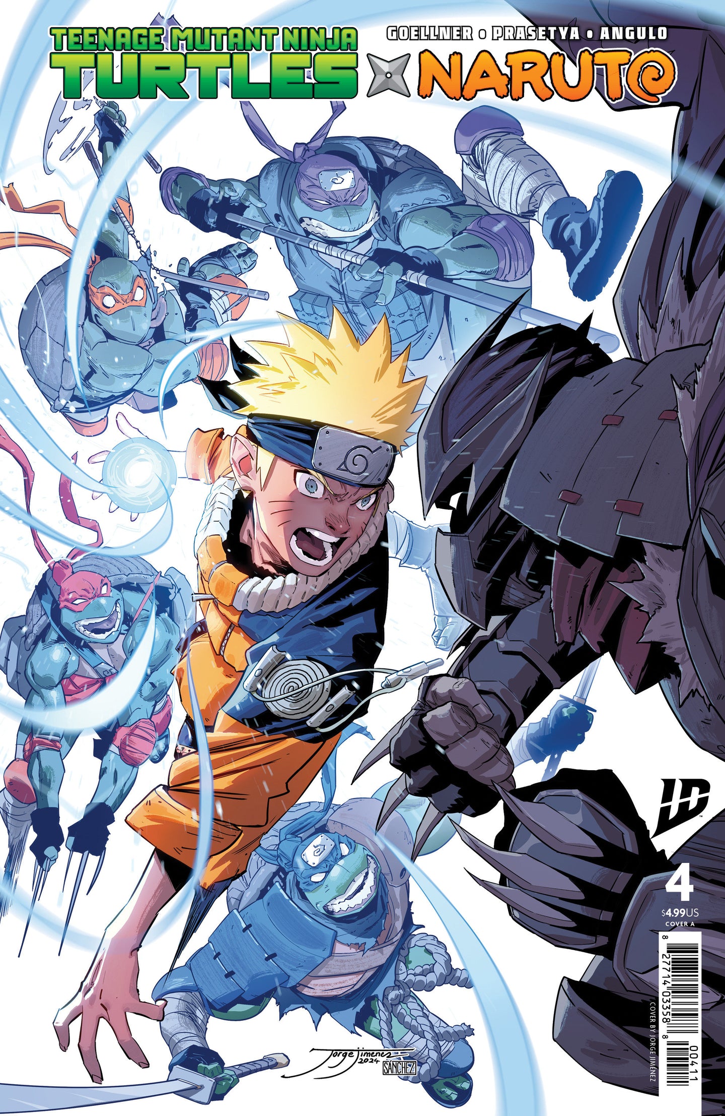 Teenage Mutant Ninja Turtles X Naruto #4 Cover A Jimenez