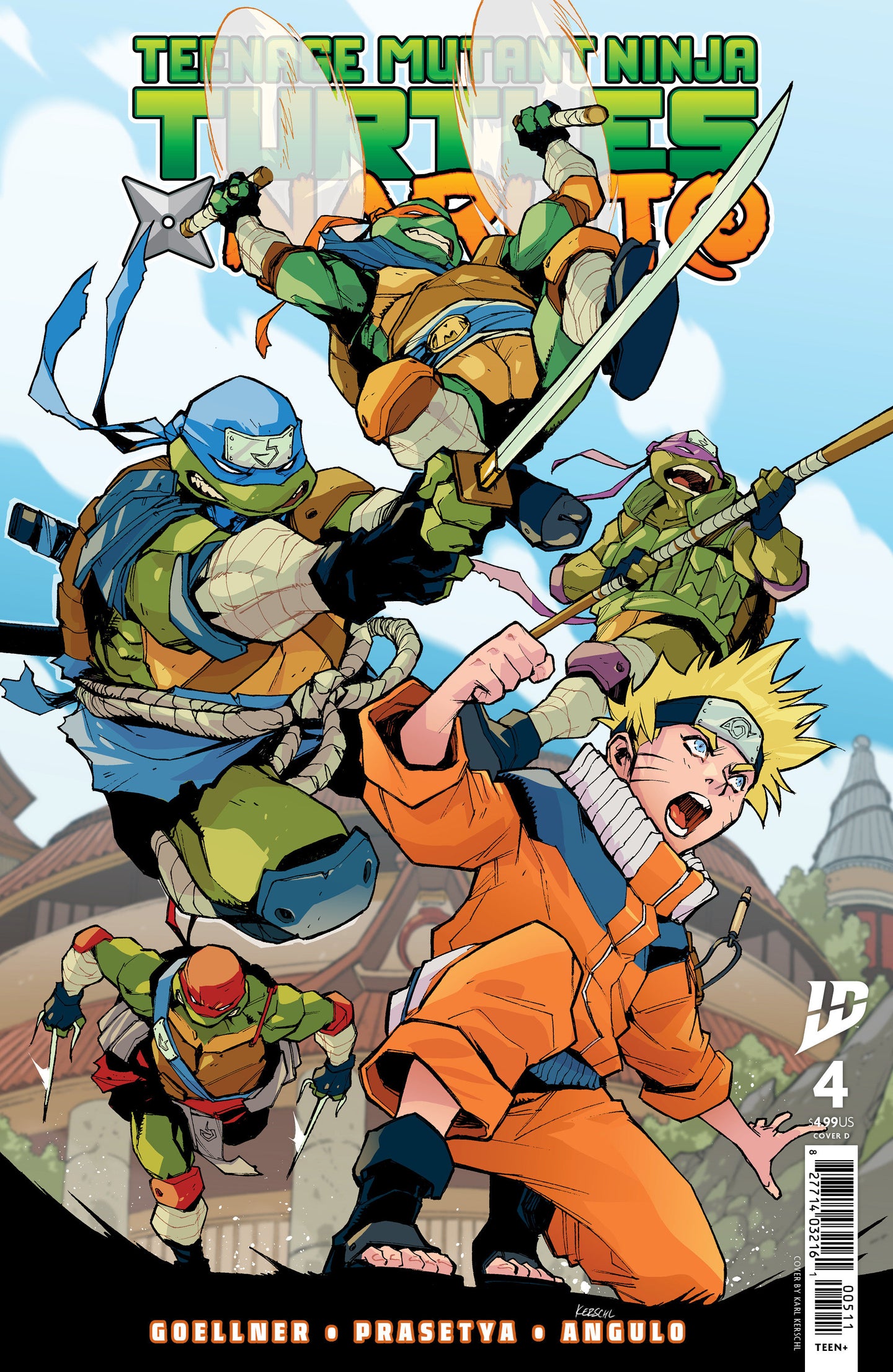 Teenage Mutant Ninja Turtles X Naruto #4 Cover D Kerschl