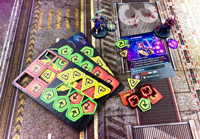 Cyberpunk RED: Combat Zone: [RE]Action Acrylic Full Color Token Set