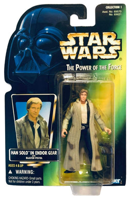 Star Wars The Power of the Force 4 Inch Action Figure - Han Solo in Endor Gear
