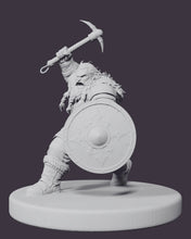 Load image into Gallery viewer, Durgan Ironvein: printable miniature on a 28 mm base, three-quarter view