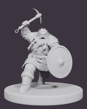 Load image into Gallery viewer, Durgan Ironvein: printable miniature on a 28 mm base, front view