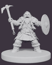 Load image into Gallery viewer, Durgan Ironvein: printable miniature on a 28 mm base, front view