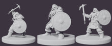 Load image into Gallery viewer, Durgan Ironvein: all three poses as printed miniatures