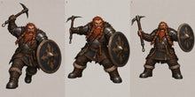 Load image into Gallery viewer, Durgan Ironvein: 3-Pose Pack | 3D Printable Miniatures + Digital Models