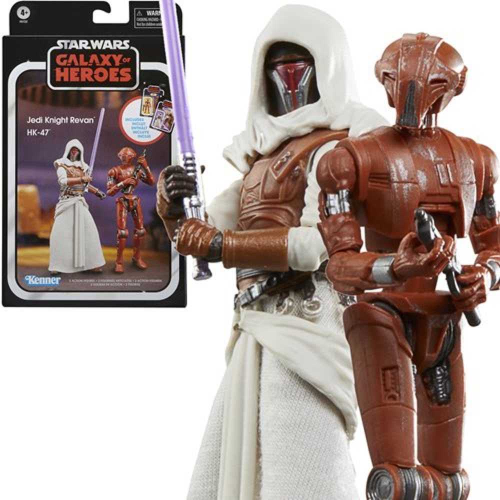 Star Wars Vintage 3-3/4in Kotor Jedi Revan & Hk-47 Action Figure 2pk