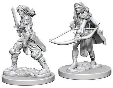 Pathfinder Deep Cuts Unpainted Miniatures: W1 Human Female Fighter - Linebreakers