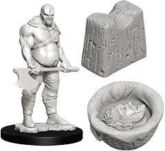WizKids Deep Cuts Unpainted Miniatures: W6 Executioner & Chopping Block - Linebreakers