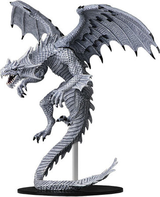 Pathfinder Deep Cuts Unpainted Miniatures: Gargantuan White Dragon - Linebreakers