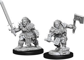 Pathfinder Deep Cuts Unpainted Miniatures: W8 Dwarf Female Barbarian - Linebreakers
