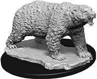 WizKids Deep Cuts Unpainted Miniatures: W9 Polar Bear - Linebreakers