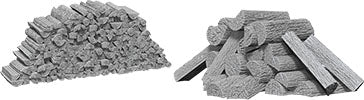 WizKids Deep Cuts Unpainted Miniatures: W10 Piles of Wood - Linebreakers