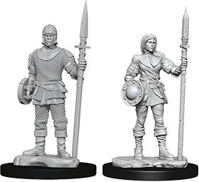 WizKids Deep Cuts Unpainted Miniatures: W10 Guards - Linebreakers