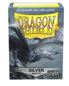 Dragon Shields: (100) Non Glare Matte Silver - Linebreakers