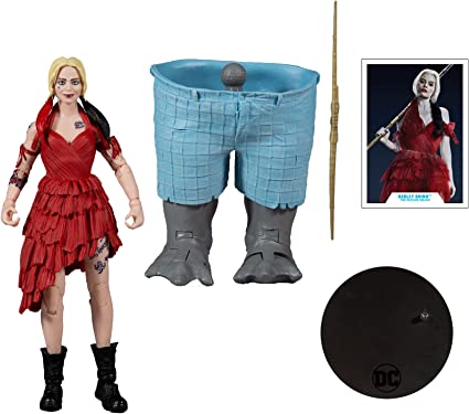 DC COLLECTOR BUILD-A WV5 SS HARLEY QUINN 7IN SCALE AF