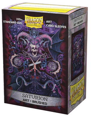 Dragon Shields: (100) Brushed Art Sleeves - Saturion Coat of Arms - Linebreakers