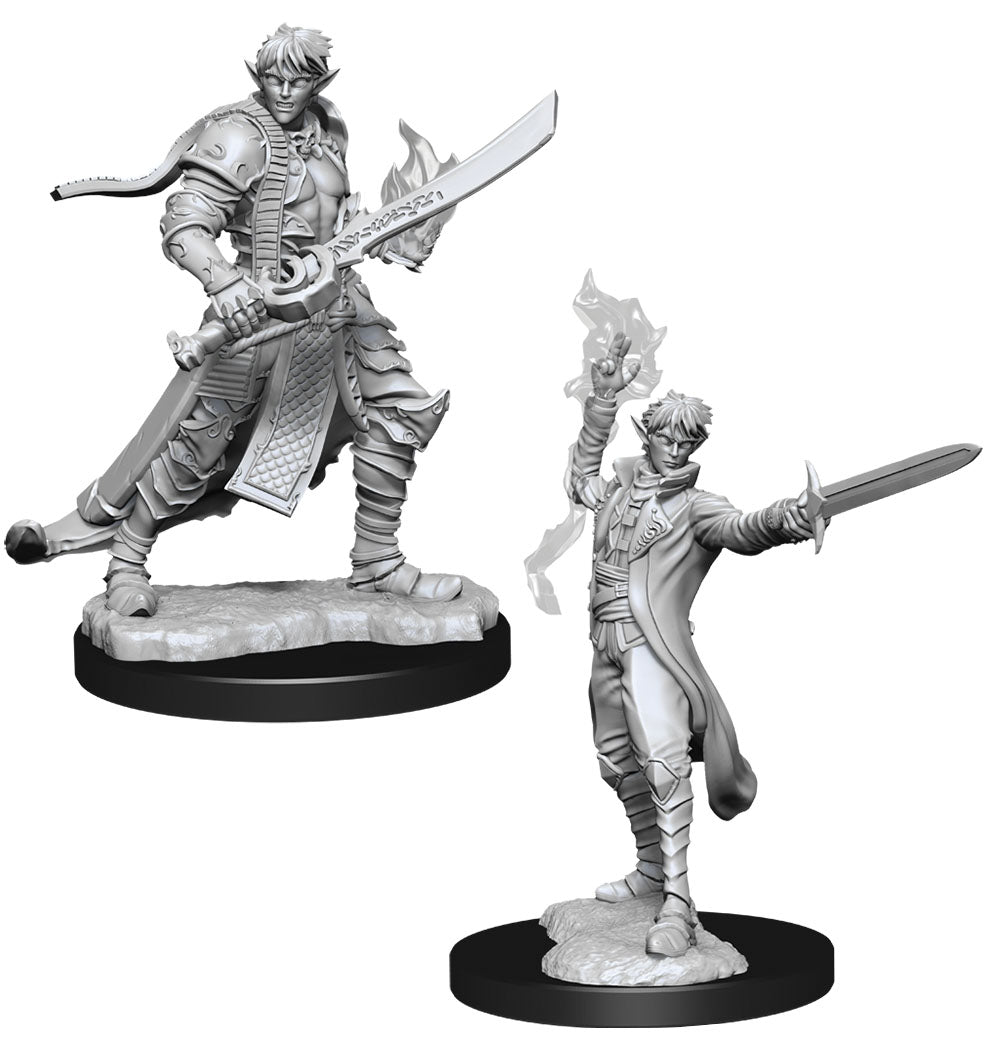 Pathfinder Deep Cuts Unpainted Miniatures: W11 Male Elf Magus (Magic User) - Linebreakers