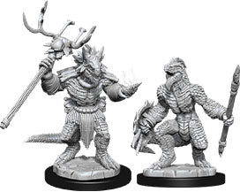 Dungeons & Dragons Nolzur`s Marvelous Unpainted Miniatures: W12 Lizardfolk & Lizardfolk Shaman - Linebreakers