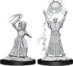 Dungeons & Dragons Nolzur`s Marvelous Unpainted Miniatures: W12 Drow Mage & Drow Priestess - Linebreakers