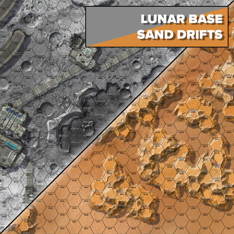 BattleTech: Battle Mat - Alien Worlds - Lunar Base/Sand Drift