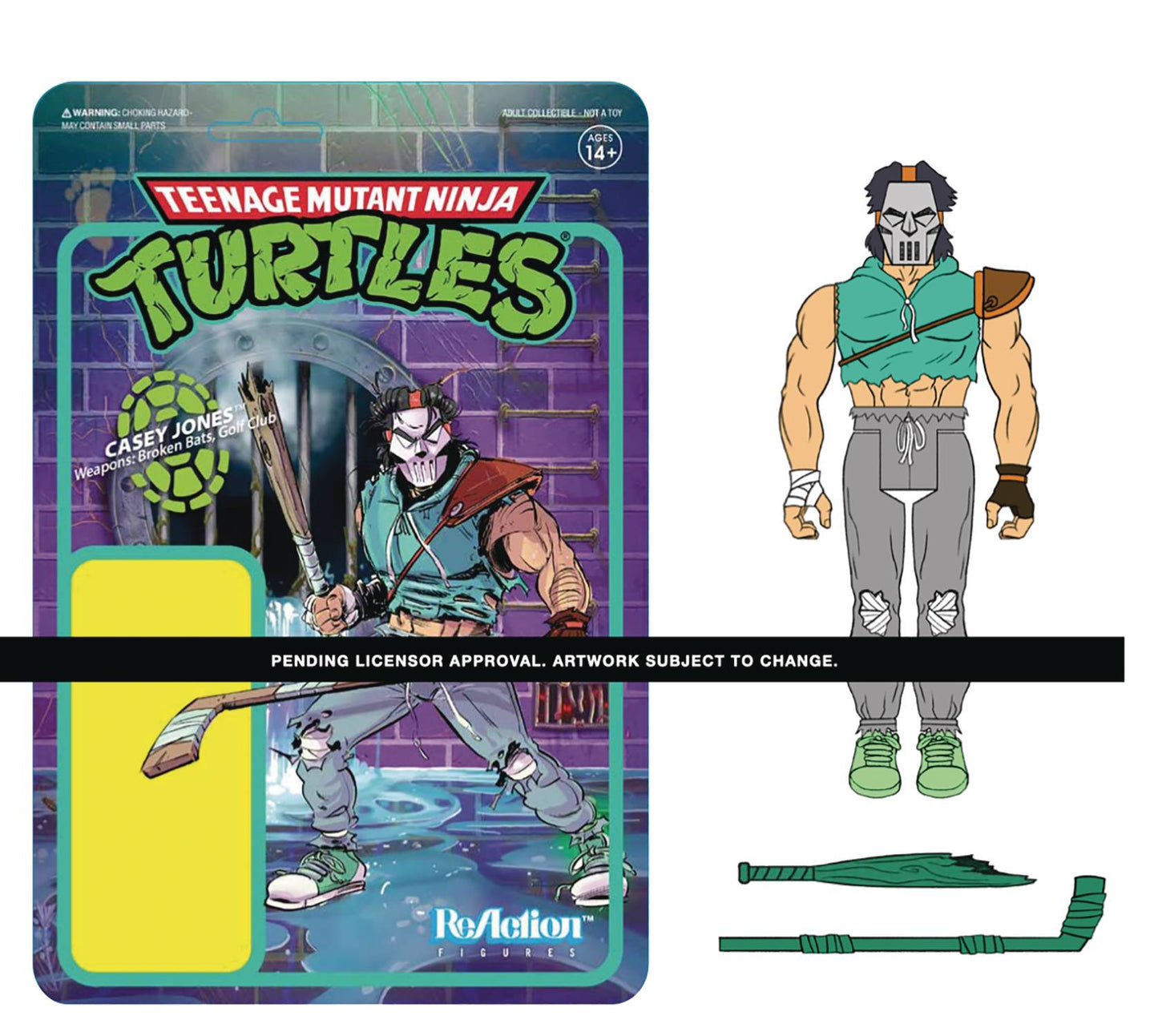 TMNT CASEY JONES W3 REACTION FIGURE (Net) (C: 0-1-2)
