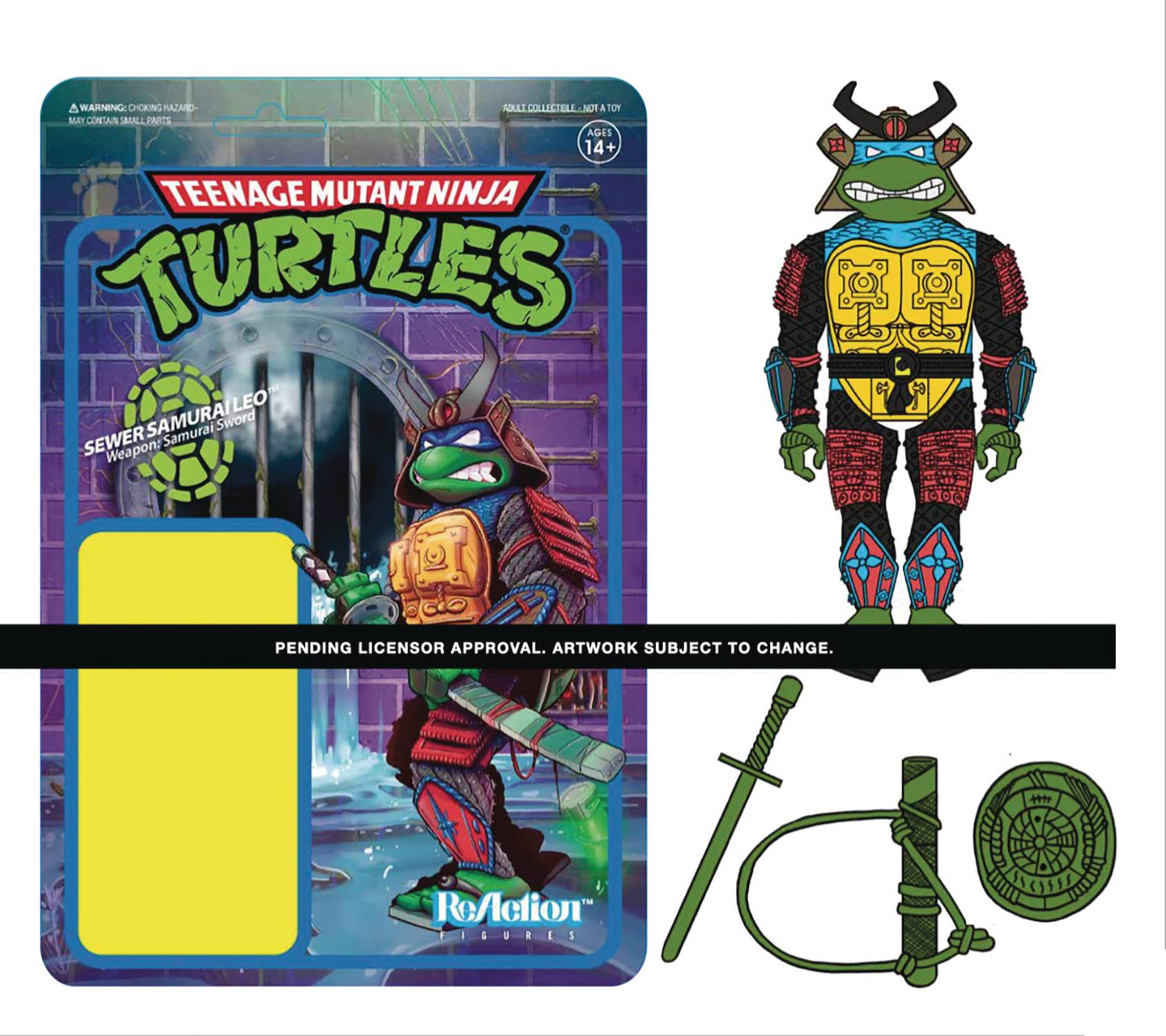 TMNT SAMURAI LEONARDO W3 REACTION FIGURE (Net) (C: 0-1-2)