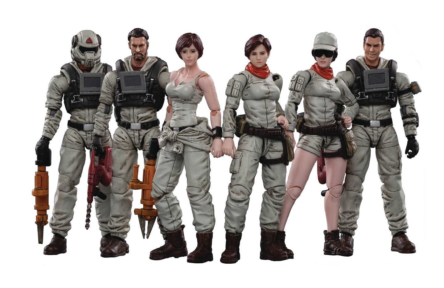JOY TOY MECH MAINTENANCE TEAM A 1/18 FIGURE 6PK