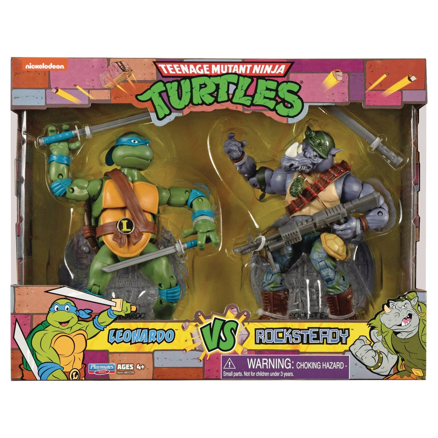 TMNT CLASSIC LEO VS ROCKSTEADY PK AF