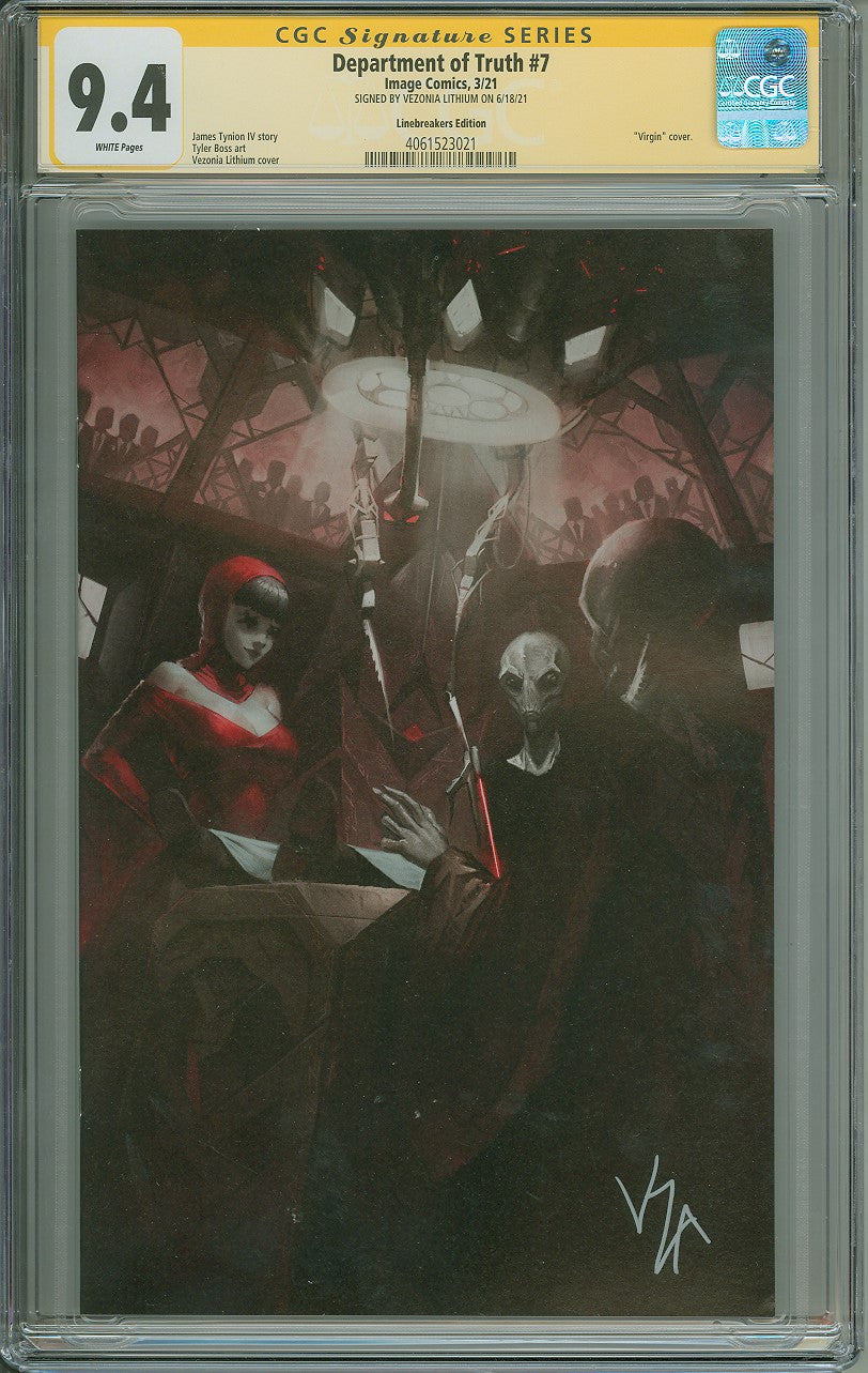 DEPARTMENT OF TRUTH #7 VEZONIA EXCLUSIVE CGC SS 9.4