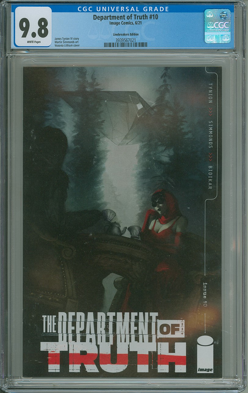 DEPARTMENT OF TRUTH #10 LINEBREAKERS VEZONIA TRADE DRESS EXCLUSIVE VARIANT CGC 9.8