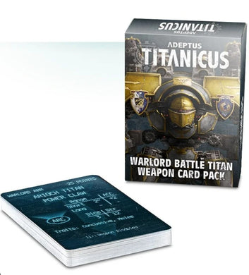 Adeptus Titanicus Warlord Battle Titan Weapon Card Pack