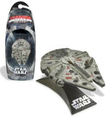 Hasbro Titanium Series Star Wars 3INCH Vehicles - Battle RAVAGED M.Falcon