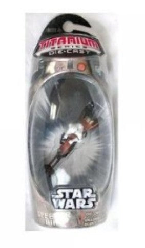 Star Wars Titanium Speeder Bike & Biker Scout Trooper