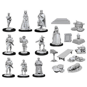 Wizkids Deep Cuts Unpainted Miniatures: W12 Castle - Royal Court - Linebreakers