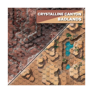 BattleTech: Battle Mat - Alien Worlds - Crystalline Canyon/ Badlands
