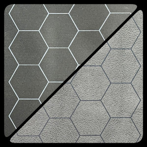 Chessex Reversible Battlemat: 1" Black/Grey Hexes