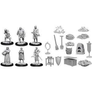 Wizkids Deep Cuts Unpainted Miniatures: W12 Castle - Kingdom Retainers - Linebreakers